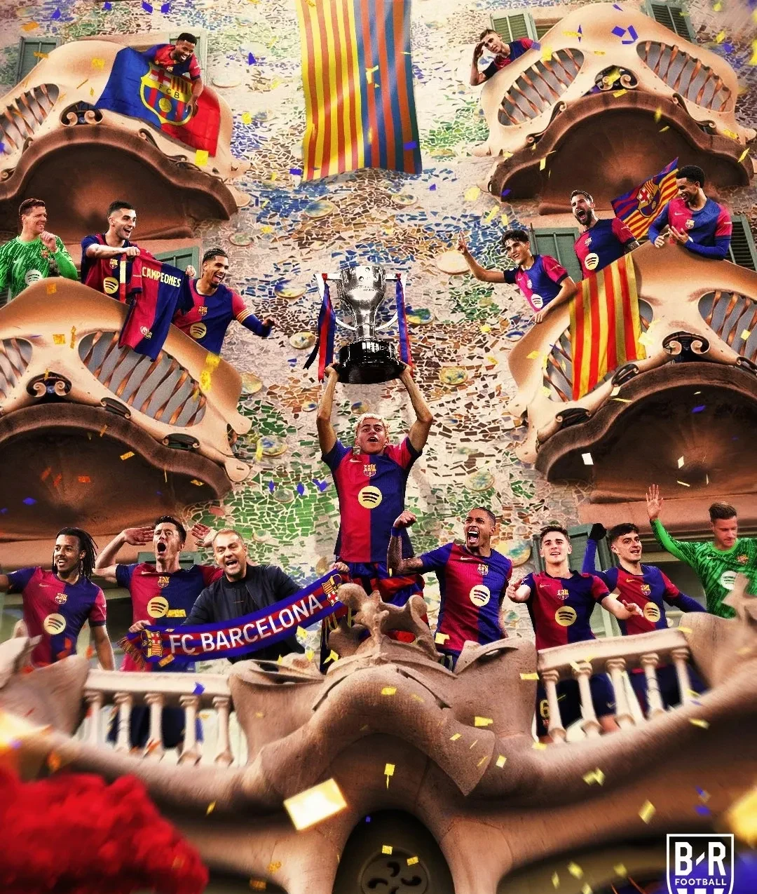 巴塞罗那豪取五球大胜，轻松晋级